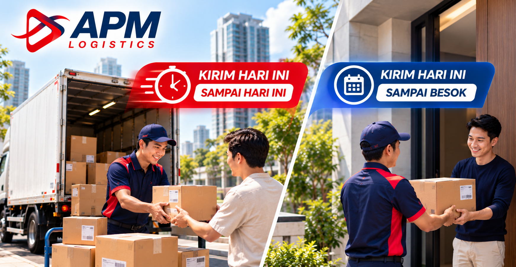 Truk APM di jalan